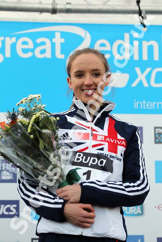 Emelia Gorecka winner of the Junior Women BUPA Great Edinburgh Cross Country.